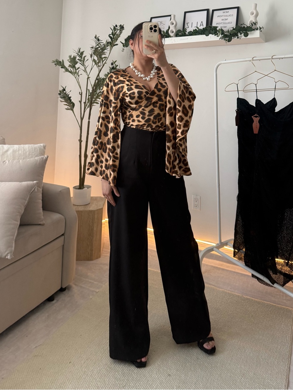 Black maxi pants